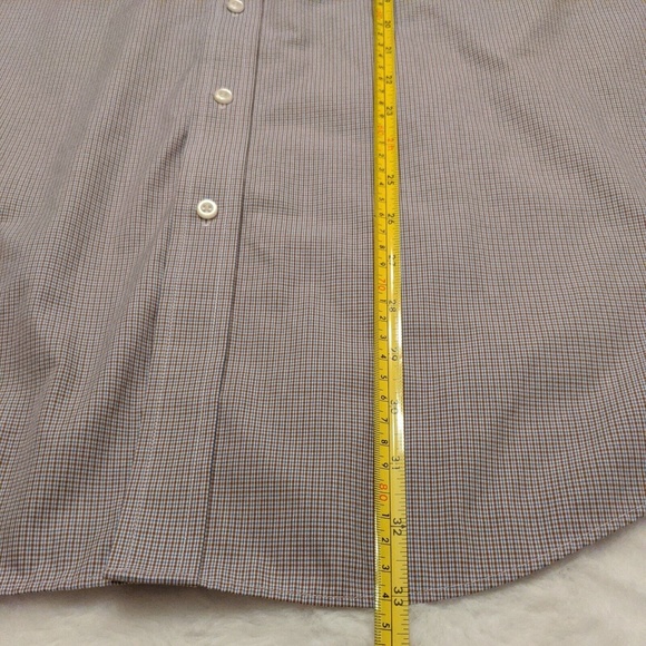 Jos.A.Bank 1905 Men's Tailored Fit Non-Iron Dress Shirt. Size 17.5-34. Plaid - Picture 8 of 10